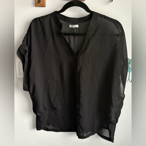 Black Sheer Buffalo Blouse - Picture 1 of 2